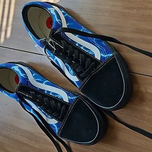 Vans Blue Lightning Black Shoes